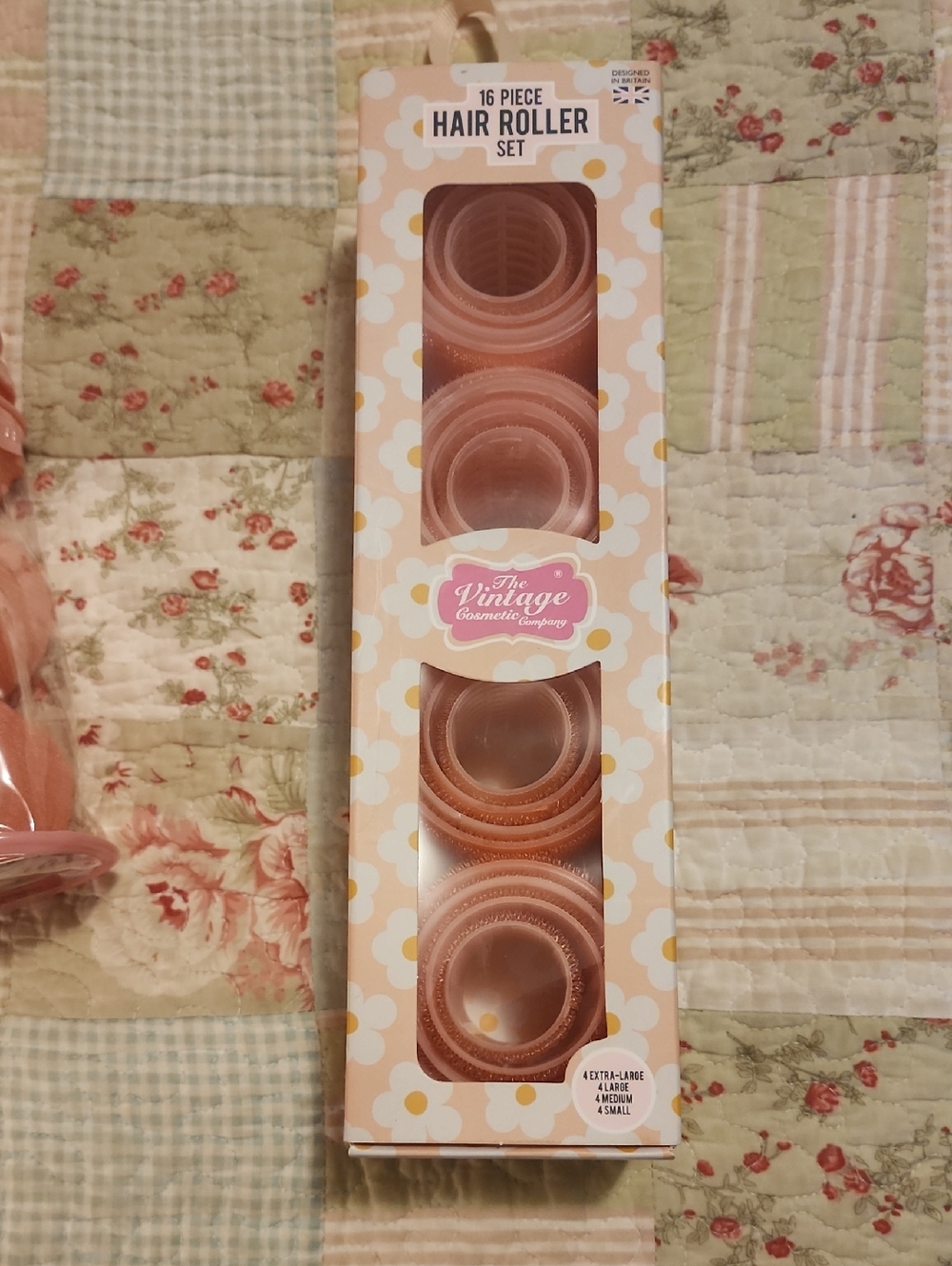 The Vintage Cosmetic Company Pink Hair Roller Set - 16 Piece